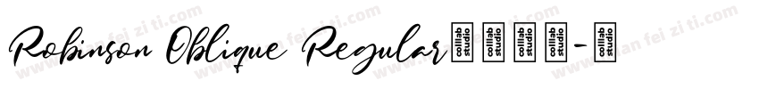 Robinson Oblique Regular字体下载字体转换